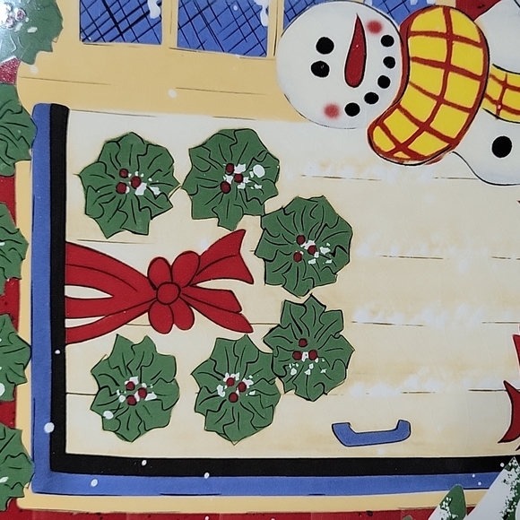 Hand Painted Snow People Serving Plate!!! - Picture 6 of 13